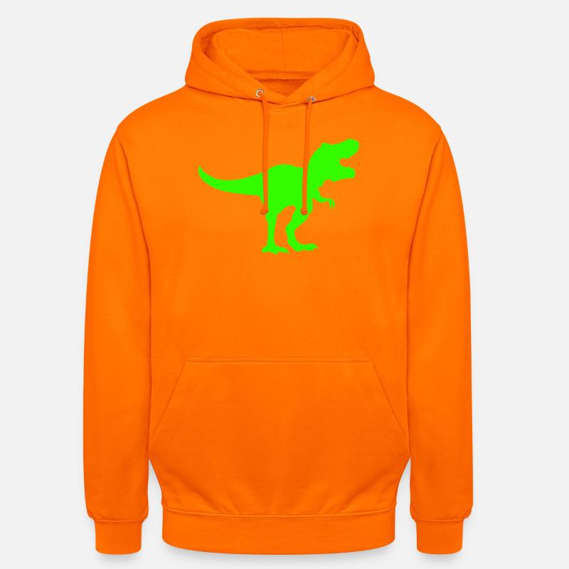Silhouette de Dino Rex Vert - Sweat-shirt à capuche unisexe - orange