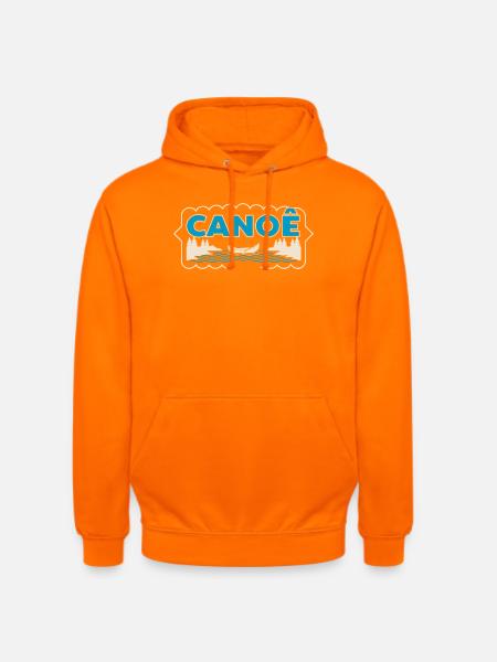 Canoeing on Sylvester Lake - Unisex Hoodie - orange