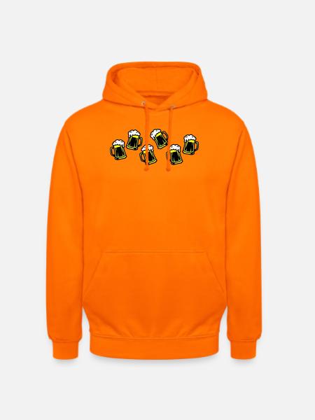 Beer Beer Glass Beer Mug - Unisex Hoodie - orange