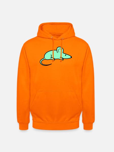 Mint Mouse Silhouette - Unisex Hoodie - orange
