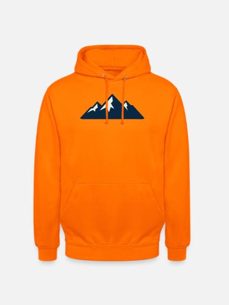Mountains Mountains Silhouette - Unisex Hoodie - orange