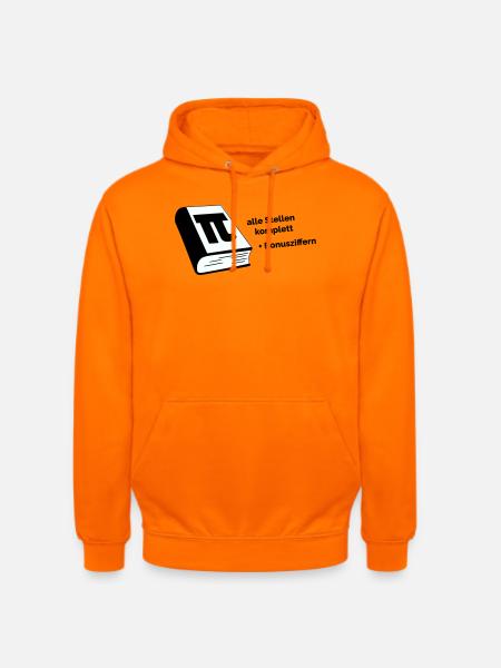 Pi komplett - Unisex Hoodie - Orange