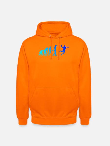Geschenkidee für den Kreisläufer mit Handballspiel - Unisex Hoodie - Orange