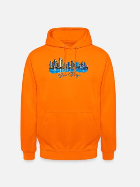 San Diego Skyline Küstenflair - Unisex Hoodie - Orange