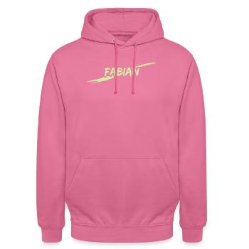 Fabien - Sweat-shirt à capuche unisexe - rose - Devant - Alina (178cm) & Michal (187cm)