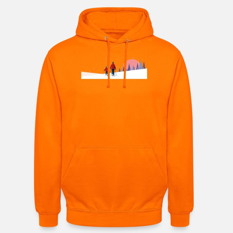 Équipe de ski de randonnée - Sweat-shirt à capuche unisexe - orange