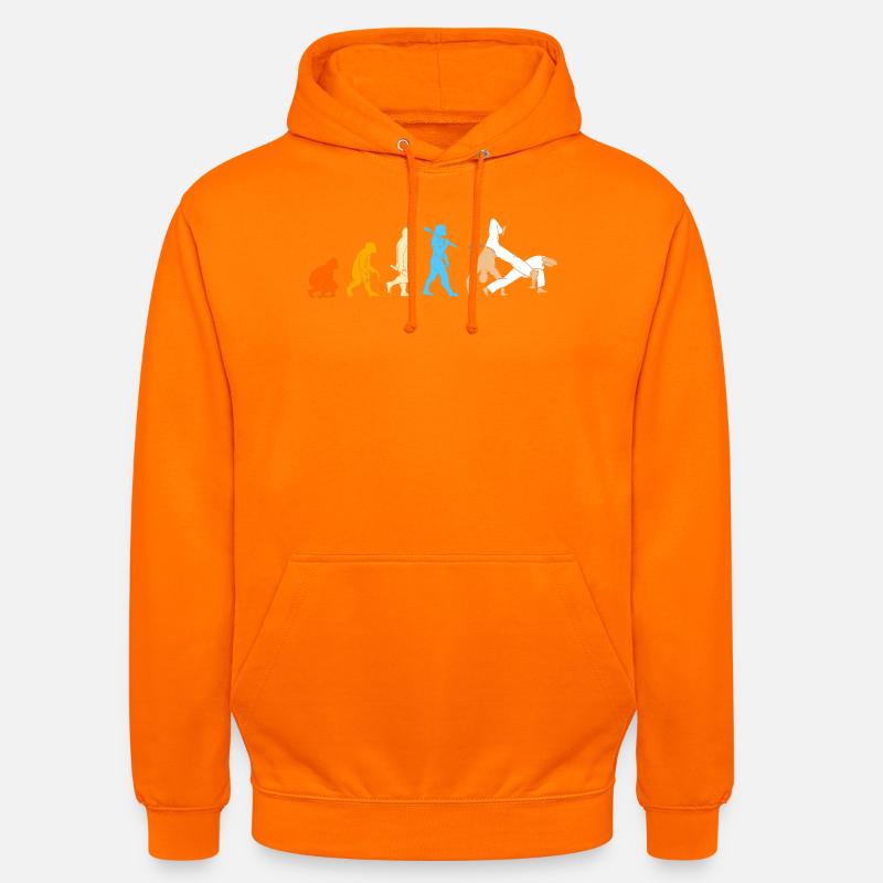 Évolution de la capoeira - Sweat-shirt à capuche unisexe - orange