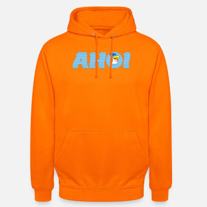 Appelez Ahoy avec Seagull - Sweat-shirt à capuche unisexe - orange