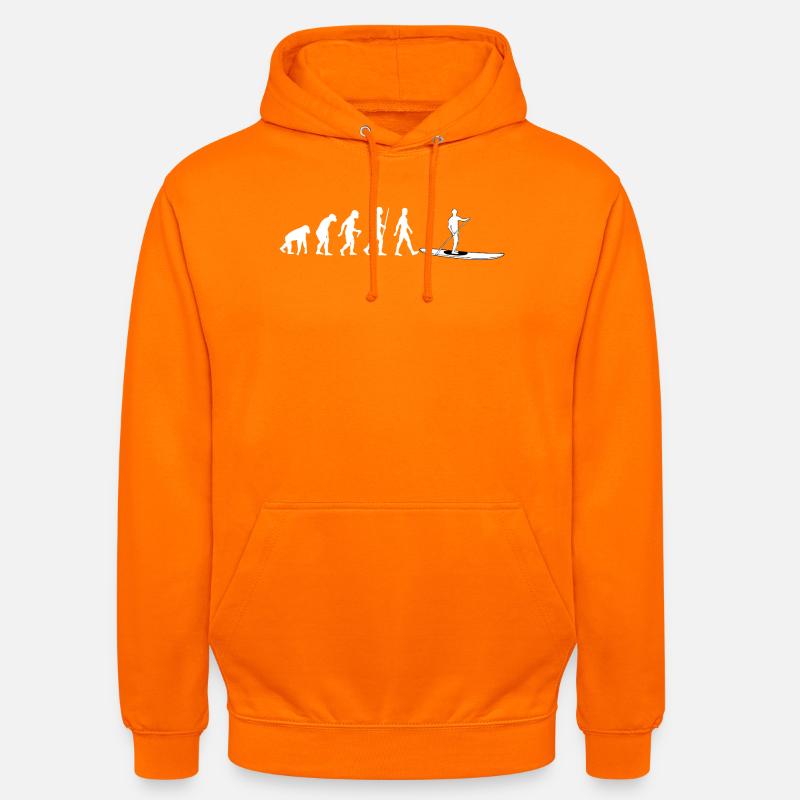 Évolution vers le paddleboard debout - Sweat-shirt à capuche unisexe - orange