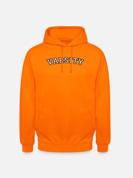 Varsity College Font Design - Unisex Hoodie - orange