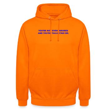 Colle Pas  - Sweat-shirt à capuche unisexe - orange - Devant - AI Model Male 185 light (185cm) & AI Model Female 180 light (180cm)