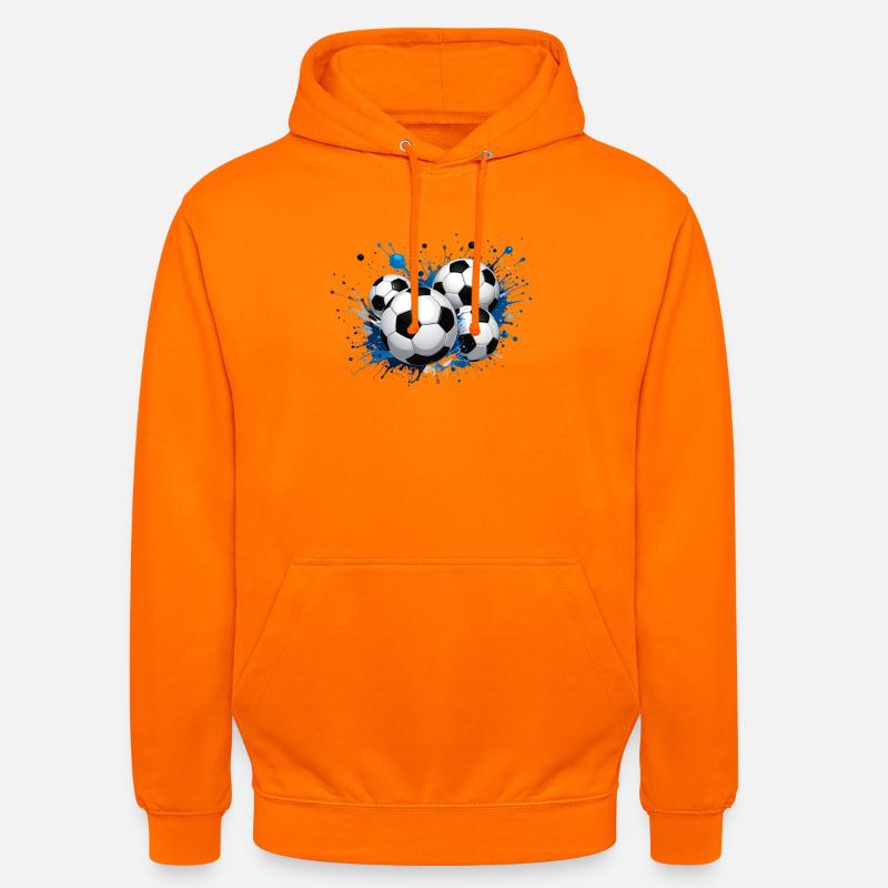 Fodbolddesign til en stor begivenhed - Hættetrøje unisex - orange