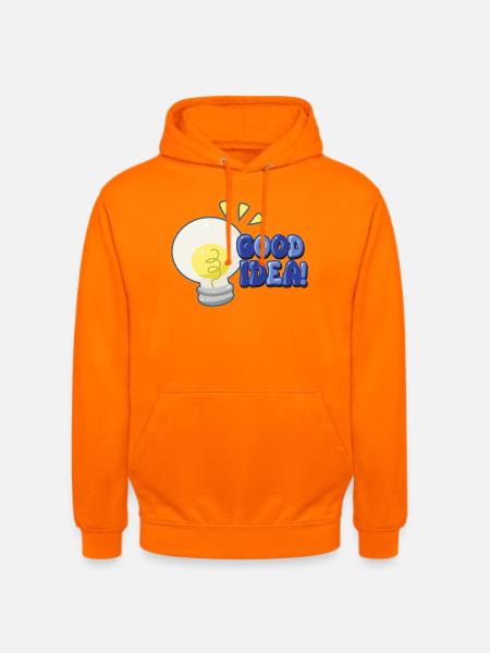 Good Idea Light Bulb Comic - Unisex Hoodie - orange