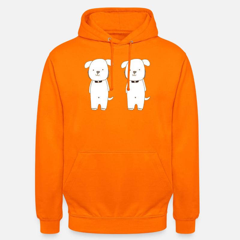 hunde brüder - Unisex Hoodie - Orange