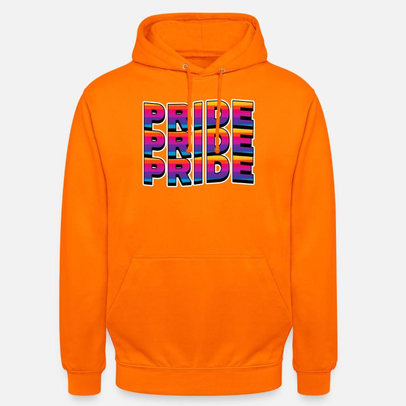 Pride Regenbogen Schriftzug - Unisex Hoodie - Orange