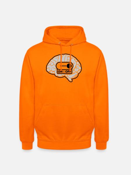 Turn off the brain switch - Unisex Hoodie - orange