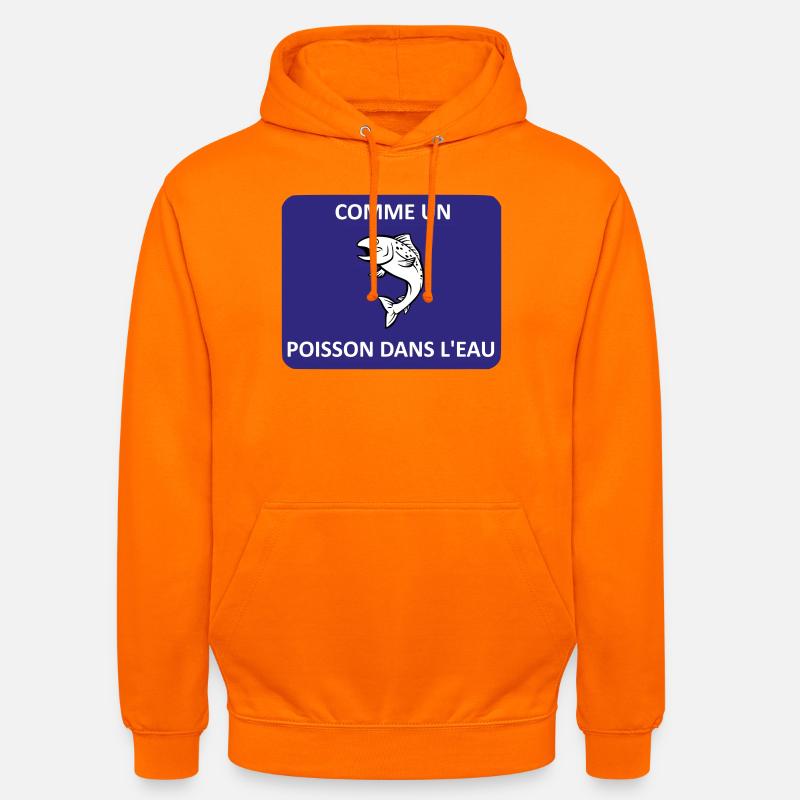 Comme un poisson dans l'eau - Sweat-shirt à capuche unisexe - orange