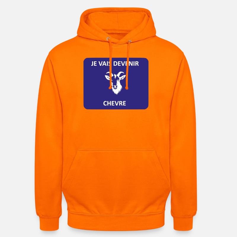 Ich werde eine Ziege - Unisex Hoodie - Orange