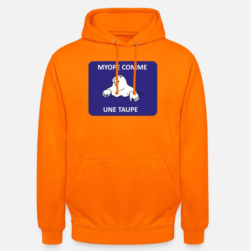 Short-sighted as a mole - Unisex Hoodie - orange