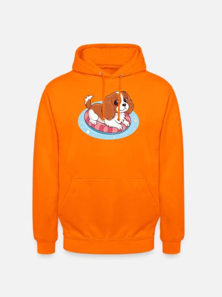 Summer Buoy Swimmer Puppy - Unisex Hoodie - orange