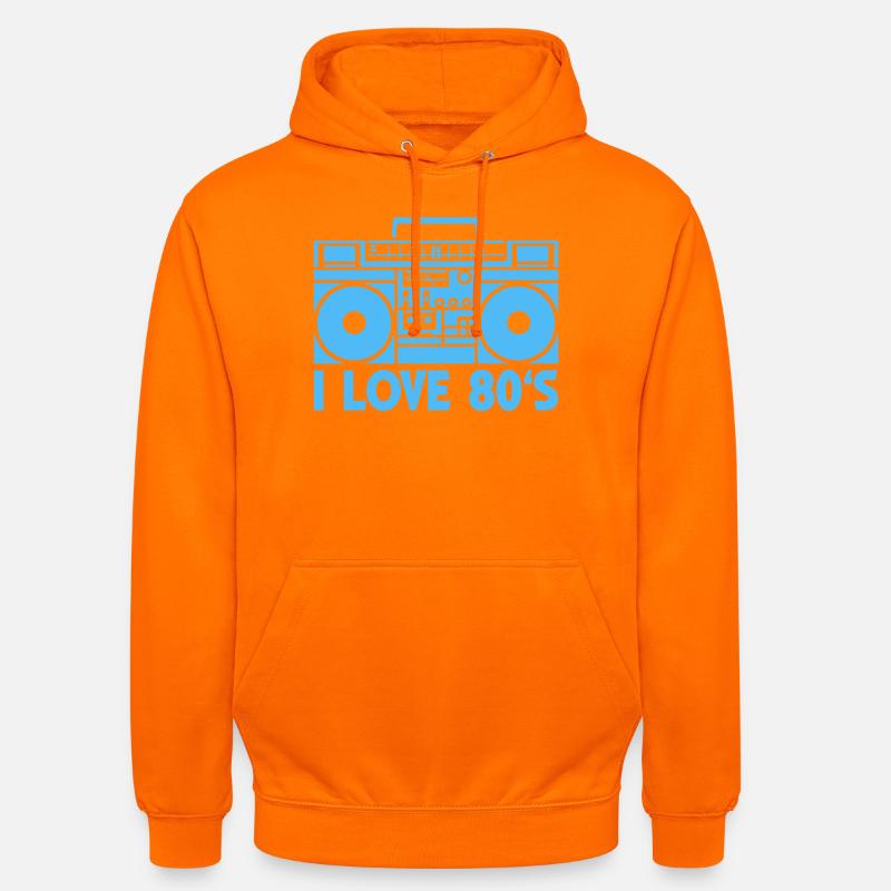 Déclaration sur les boombox des années 80 - Sweat-shirt à capuche unisexe - orange