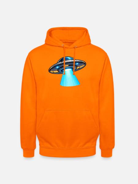 UFO Lichtstrahl Alien-Design - Unisex Hoodie - Orange