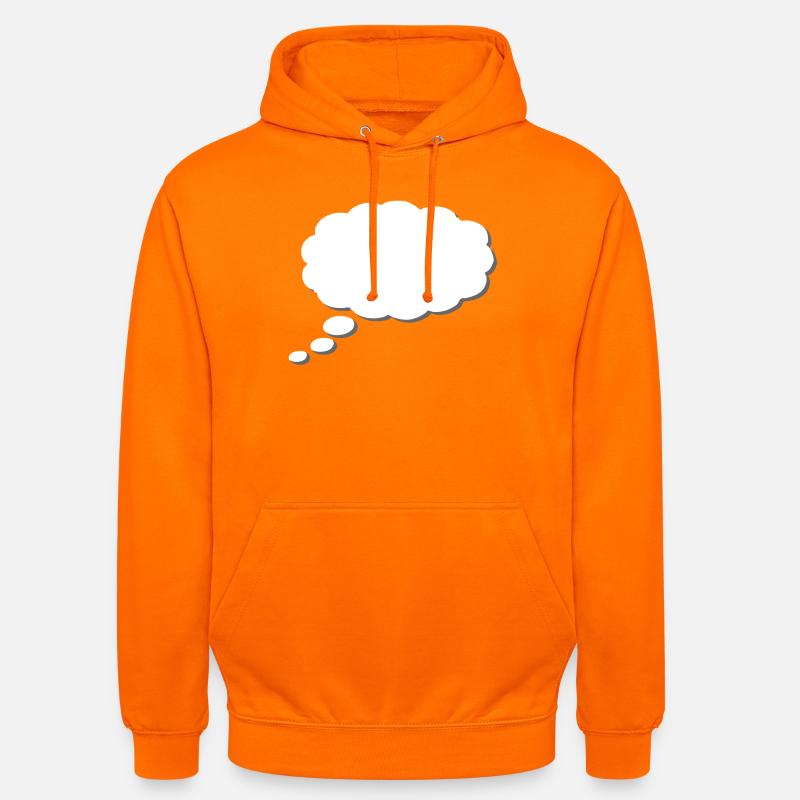 Thought Cloud, Thinkbubble. To personalize - Unisex Hoodie - orange