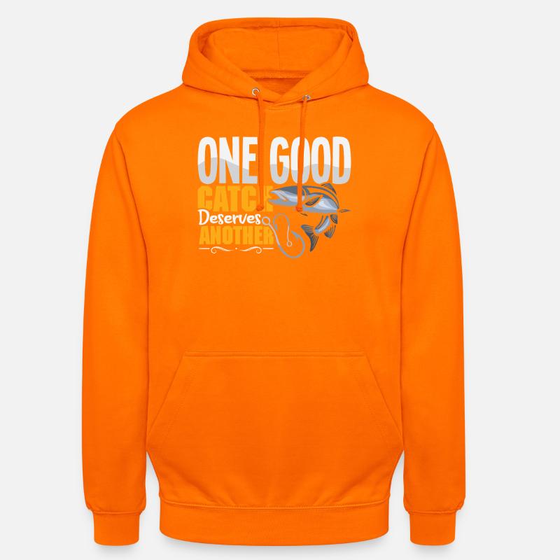 Pêcheur, pêcheur, dits, Petri Heil - Sweat-shirt à capuche unisexe - orange