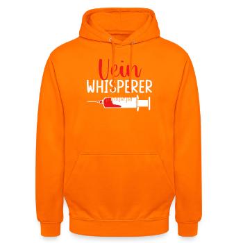 Blood donor Blood donation Blood donation - Unisex Hoodie - orange - Front - AI Model Male 185 light (185cm) & AI Model Female 180 light (180cm)