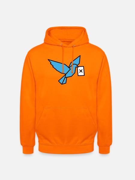 Brieftaube Wahlzettel Vogel Bunt - Unisex Hoodie - Orange