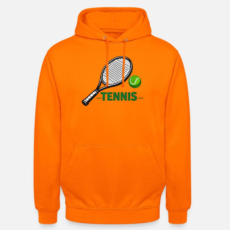 Conception de tennis - Sweat-shirt à capuche unisexe - orange