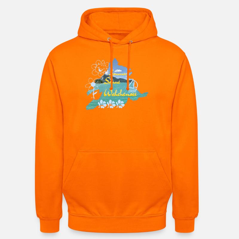 Soleil d’été Walchensee - Sweat-shirt à capuche unisexe - orange