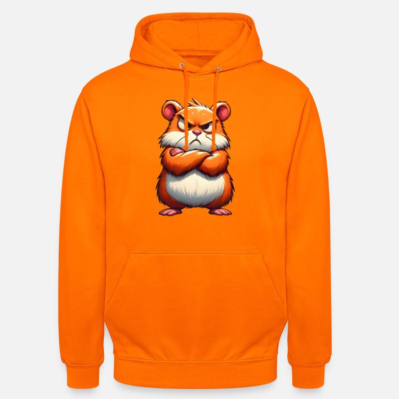 hamster grognon mécontent - Sweat-shirt à capuche unisexe - orange