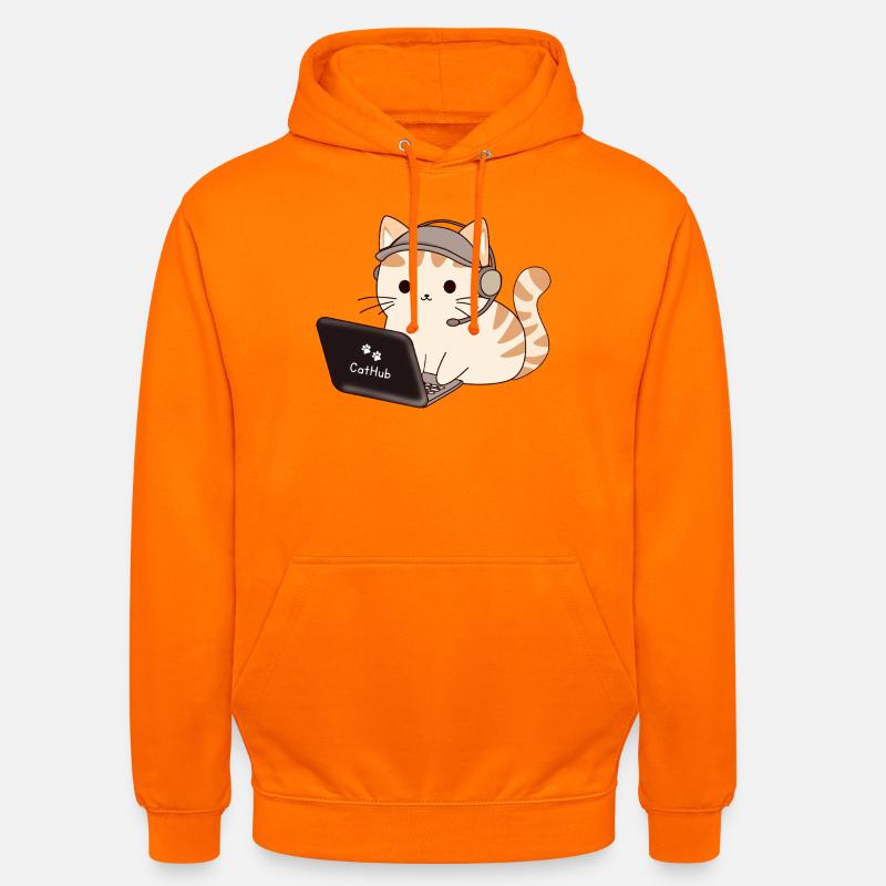CatHub Katzenstreamer-Charme - Unisex Hoodie - Orange