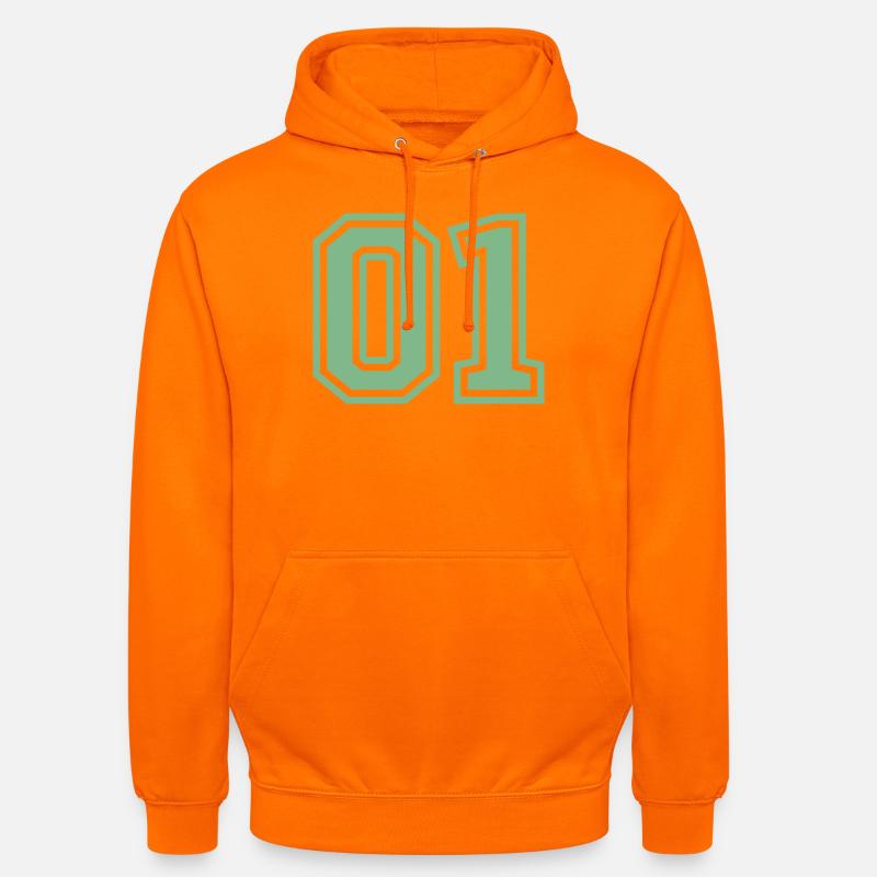 01_eins_nummer - Unisex Hoodie - Orange