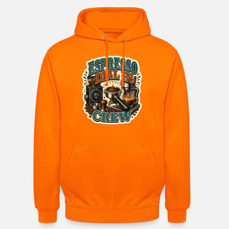ÉQUIPE DE COMPOSITION À L’ESPRESSO - Sweat-shirt à capuche unisexe - orange
