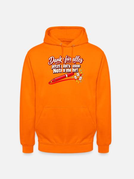 Ruhestand Lehrer Abschiedsgeschenk Danke - Unisex Hoodie - Orange