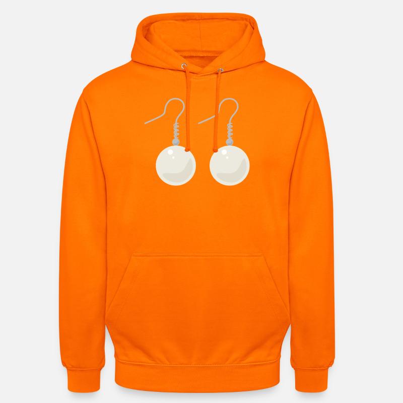 Boucles d’oreilles élégantes en perles - Sweat-shirt à capuche unisexe - orange