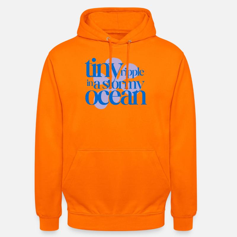 Tiny ripple in a stormy ocean (lavender) - Unisex Hoodie - orange