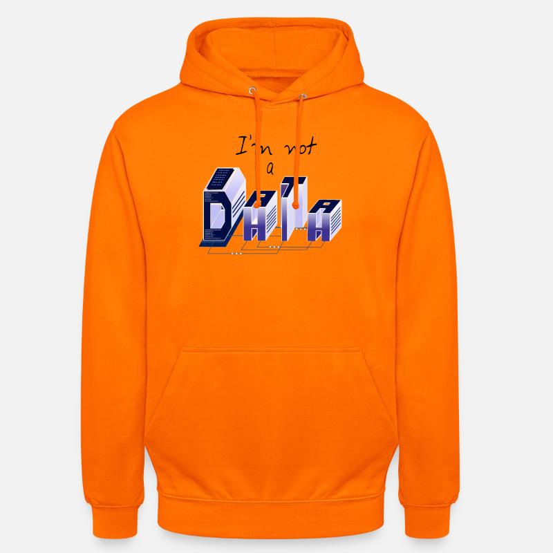 Je suis pas un DATA - Sweat-shirt à capuche unisexe - orange