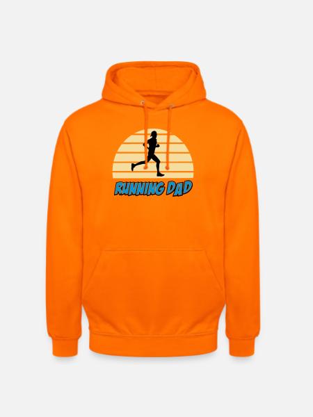 Running dad - Sweat-shirt à capuche unisexe - orange