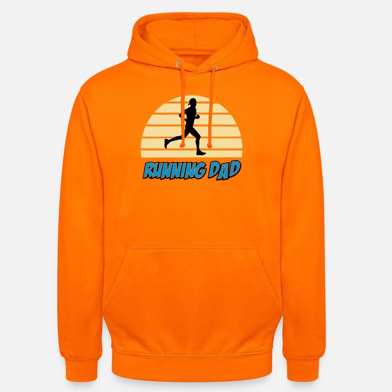 Running dad - Sweat-shirt à capuche unisexe - orange