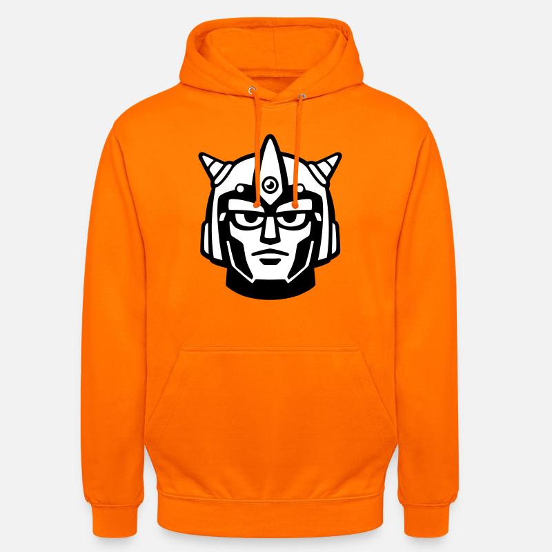 Casque de visage robot Doomforge - Sweat-shirt à capuche unisexe - orange