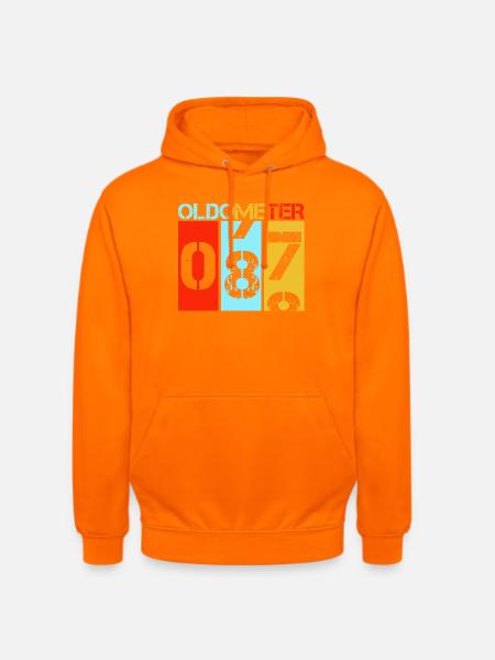 Oldometer 87 Retro Vintage 87th Birthday - Unisex Hoodie - orange