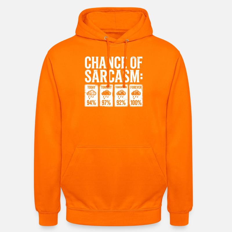 Affichage météo de probabilité sarcasme - Sweat-shirt à capuche unisexe - orange