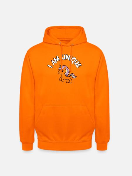 Ich bin einzigartig Einhorn - Unisex Hoodie - Orange