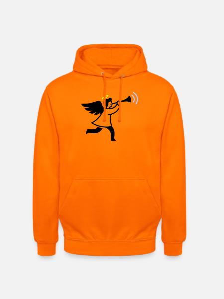 Engel mit Trompete - Unisex Hoodie - Orange
