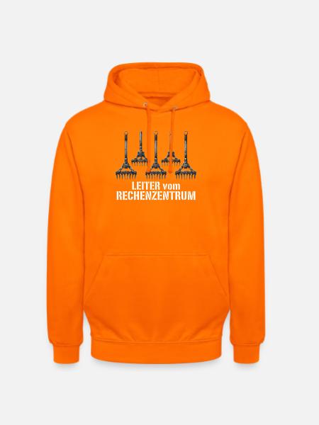 Rechenzentrum Design Gartengeräte Rechen Leiter - Unisex Hoodie - Orange