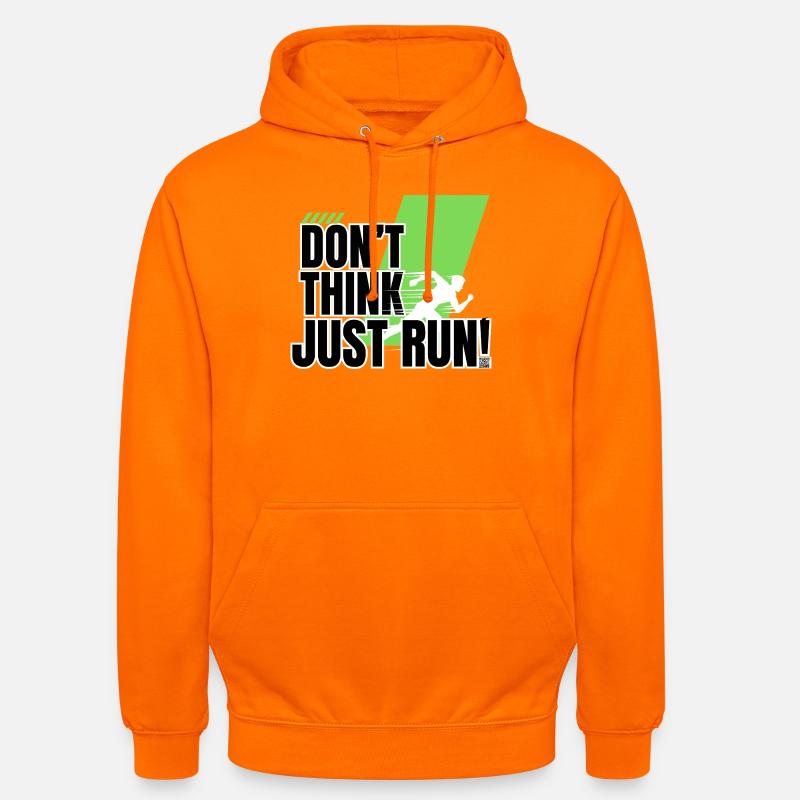 Ne pensez pas, courez ! - Sweat-shirt à capuche unisexe - orange