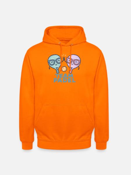 Duell Padel Freundliche Maskottchen Bunt - Unisex Hoodie - Orange